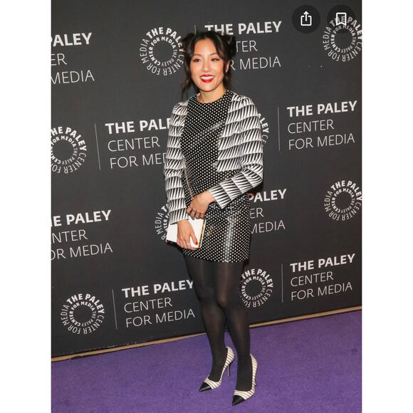 WOLK MORAIS Black White Patterned Long Sleeve Mini Dress Textured - Picture 3 of 9